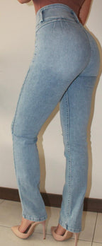 LIGHT BLUE HIGH RISE PUSH UP SKINNY