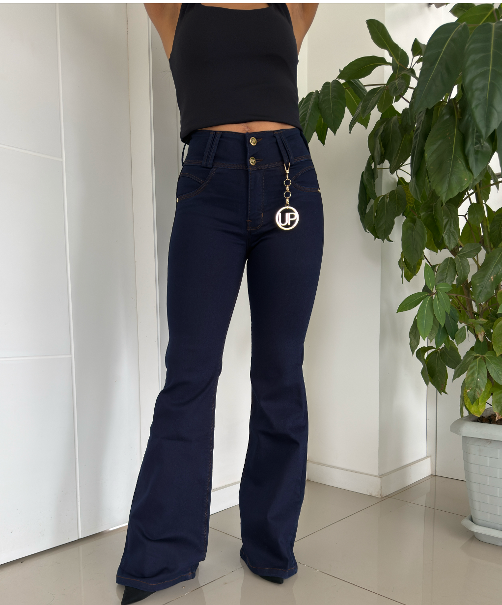 MIDNIGHT INDIGO HIGH RISE FLARE