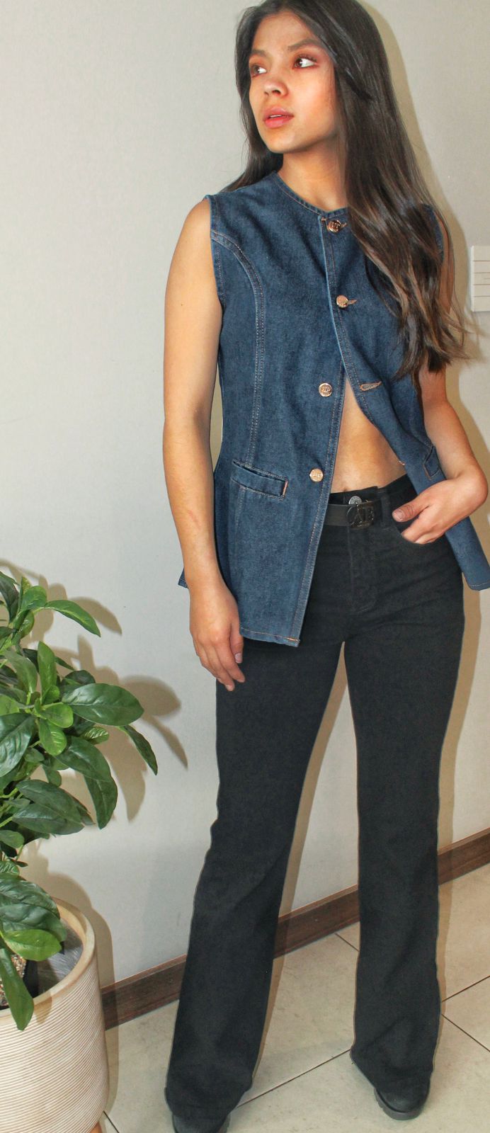 BLACK HIGH RISE FLARE
