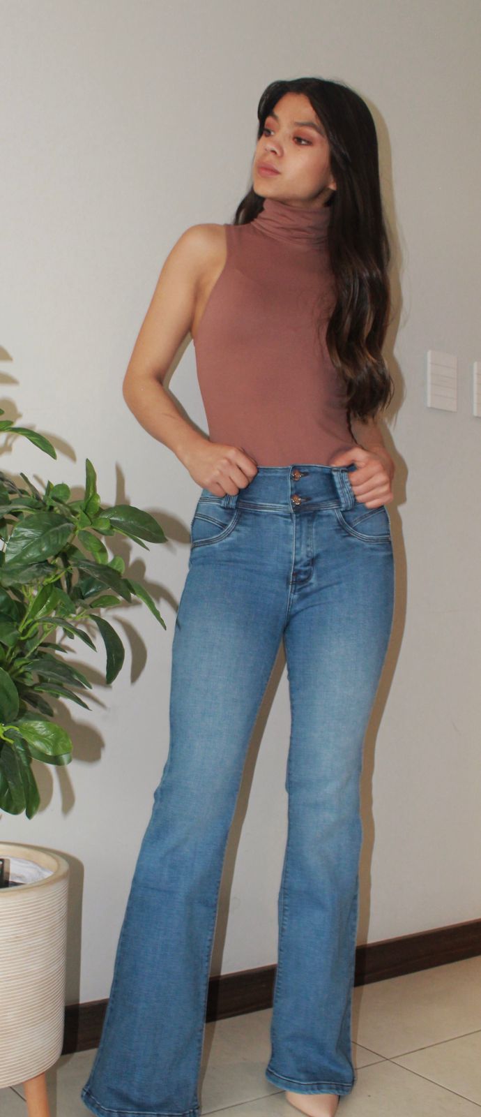 MID BLUE HIGH RISE FLARE