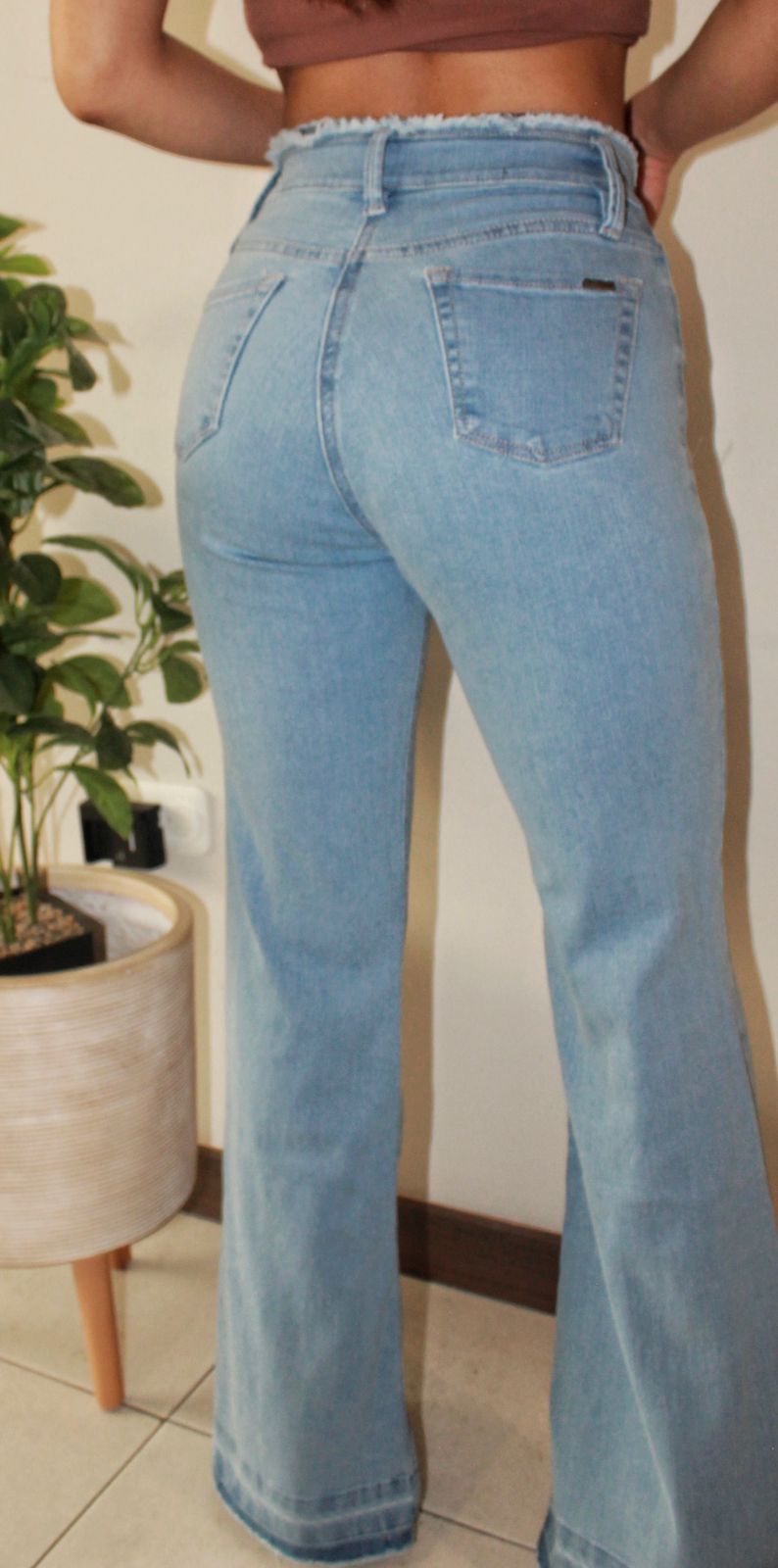 LIGHT BLUE HIGH RISE FLARE RAW
