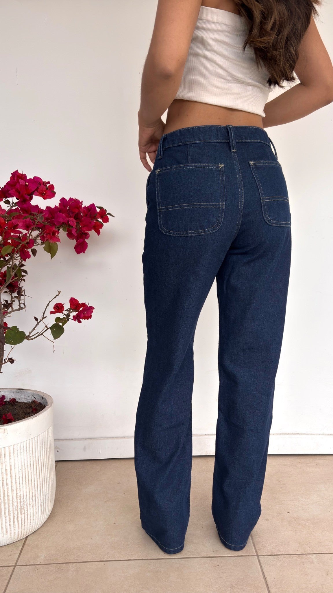 STRAIGHT HIGH RISE DARK BLUE