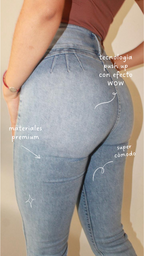LIGHT BLUE HIGH RISE PUSH UP SKINNY