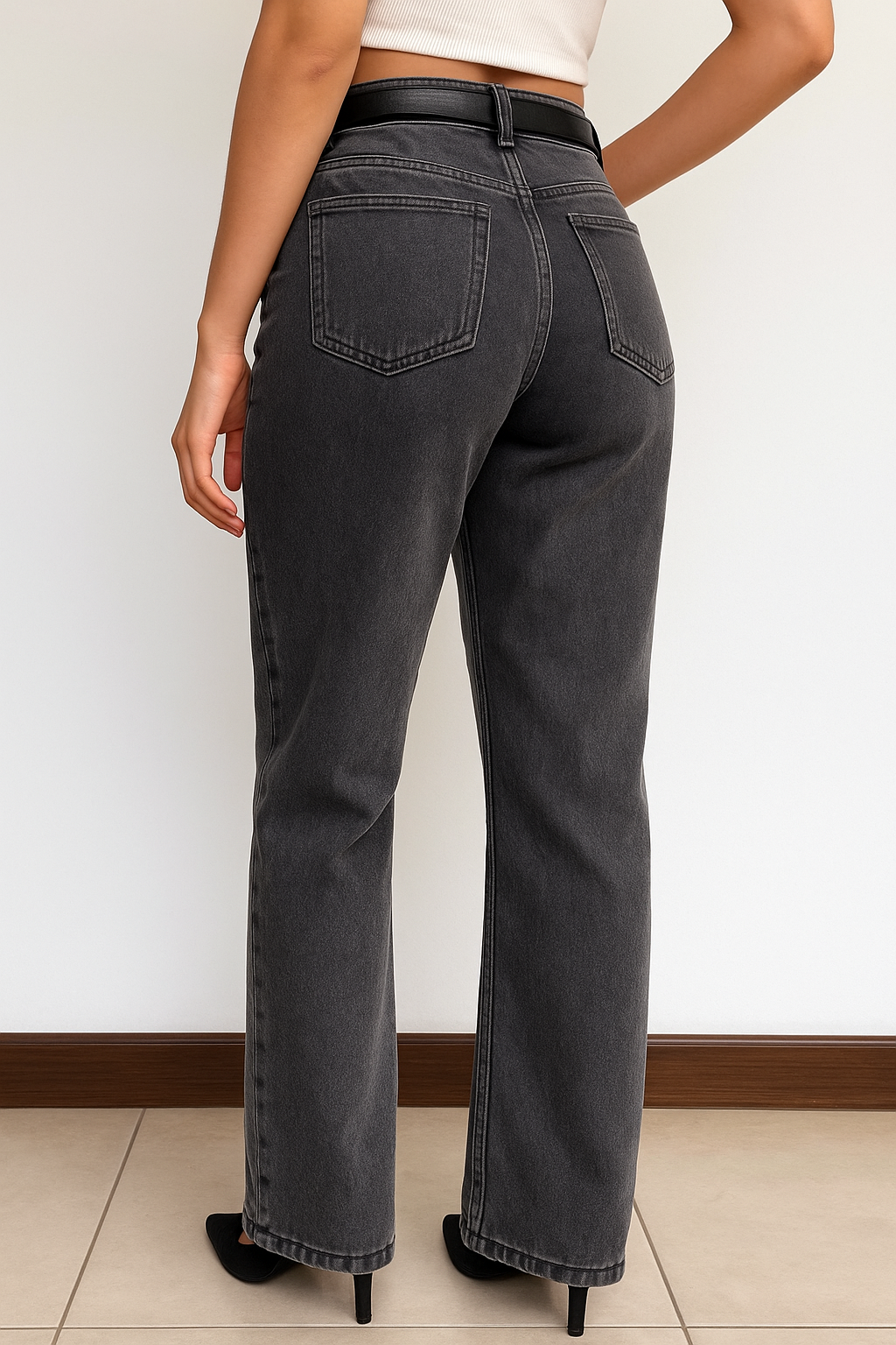 WIDE LEG WASHED BLACK