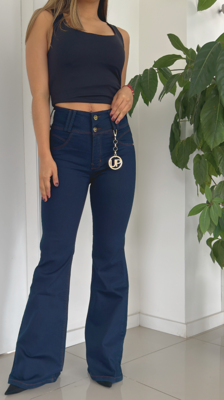 MIDNIGHT INDIGO HIGH RISE FLARE