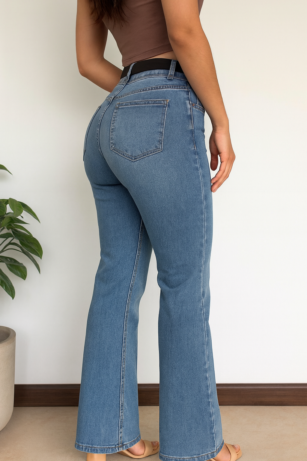 MID BLUE HIGH RISE FLARE