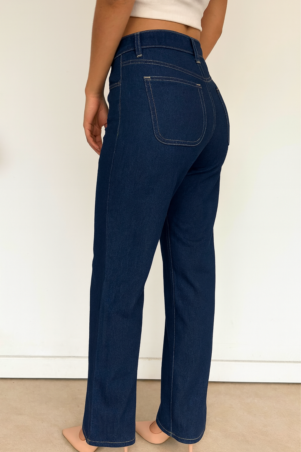 STRAIGHT HIGH RISE DARK BLUE