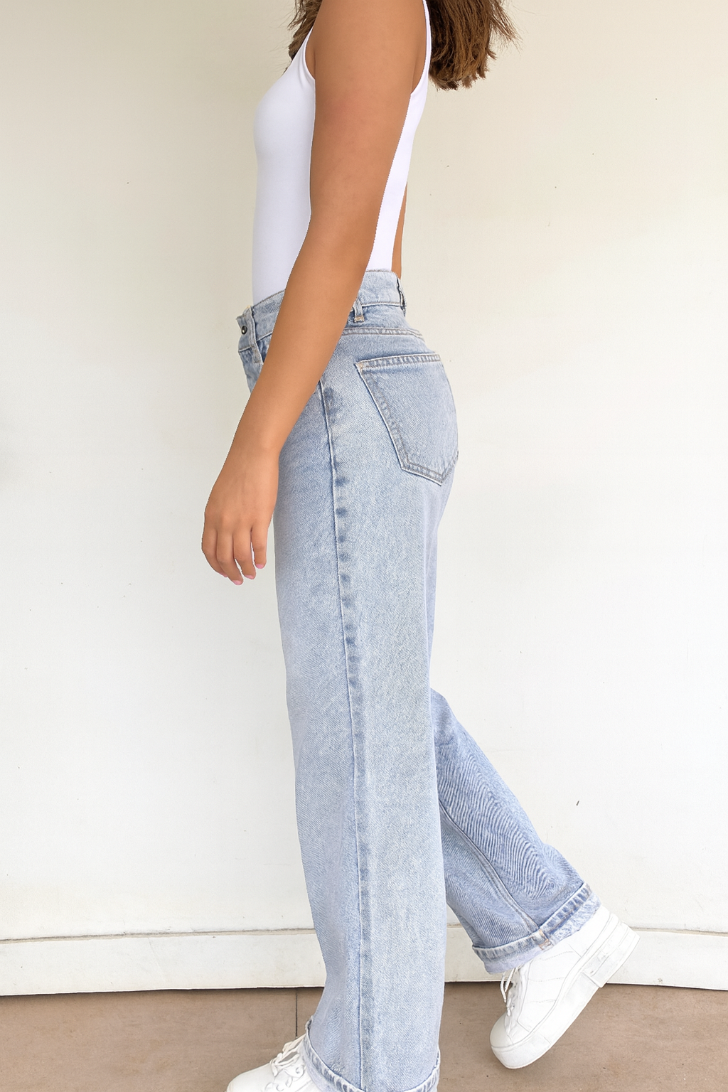 FRESH WIDE LEG HIGH RISE SKY BLUE