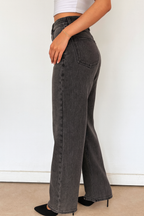 WIDE LEG WASHED BLACK