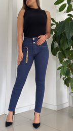 INDIGO HIGH RISE PUSH UP SKINNY